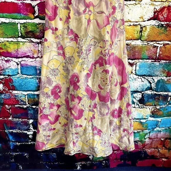 Margaret Olery Silk Blend floral Print Sleeveless Dress Size Small - Picture 7 of 10